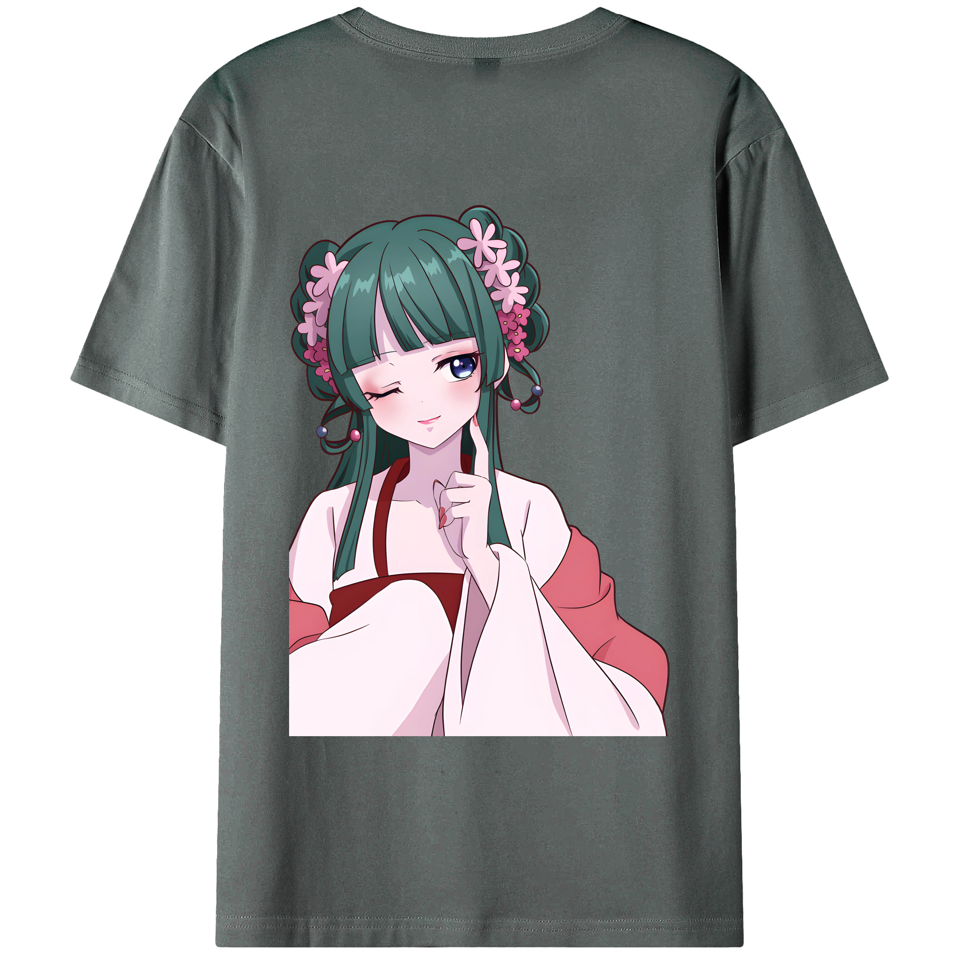 （画像用） 薬屋のひとりごと The Apothecary Diaries 綿100％ メンズ半袖Tシャツ（バックプリント） 通気性